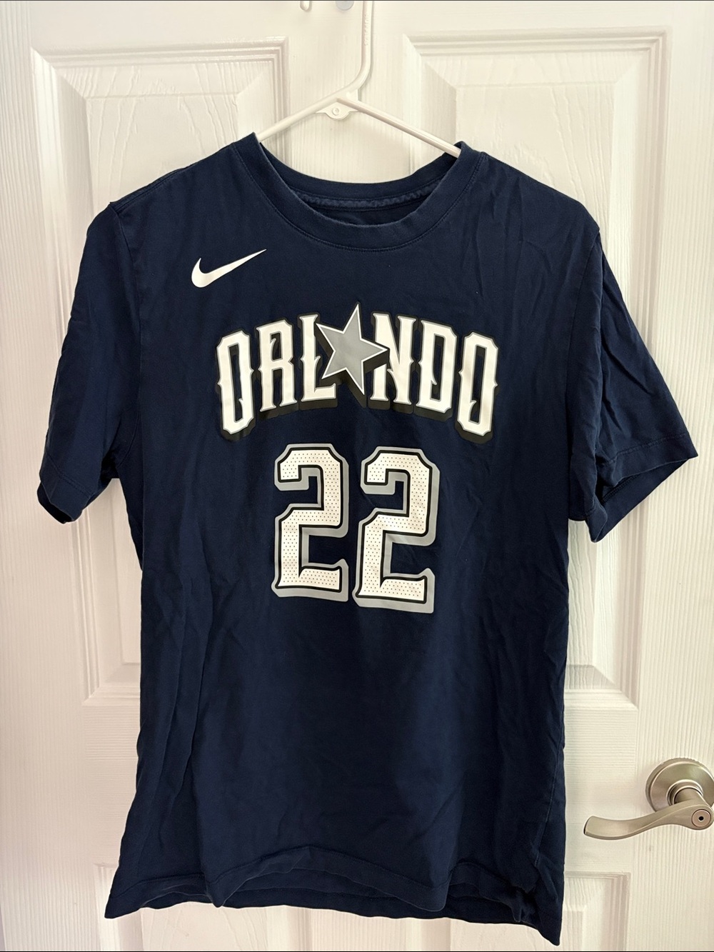 Nike Navy Orlando Magic Franz Wagner Graphic Tee with White Accents